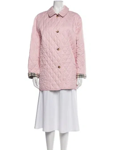 Pre-owned Burberry Puffer Coat In Pink