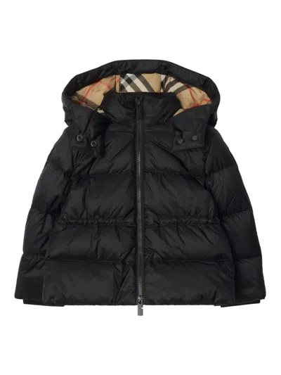 Burberry Babies' Puffer Jacket In Black