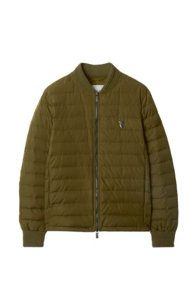 Burberry Long-sleeved Down Jacket In Green
