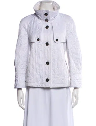 Pre-owned Burberry Puffer Jacket In White
