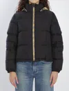 Burberry Puffer Jacket With Concealed Hood In Black