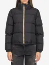 Burberry Puffer Jacket With Concealed Hood In Black