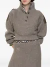 Burberry Pullover Mit Kurzer Knopfleiste In Gray