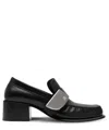 Burberry London Shield Square-toe Loafers In Black