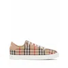 Burberry Vintage Check Lace-up Sneakers In Multicolor