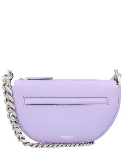 BURBERRY BURBERRY PURPLE CALFSKIN OLYMPIA MINI SHOULDER BAG