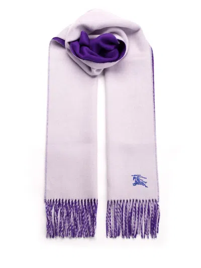 Burberry Purple Cashmere Scarf In Multicolor