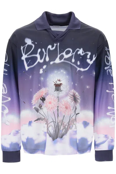 Burberry Long-sleeved T-shirt With Dandel In Purple