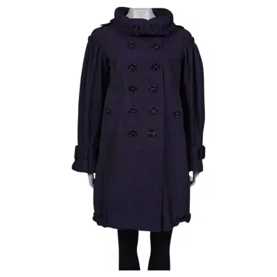 Pre-owned Burberry Purple Double-breasted Coat It42 M