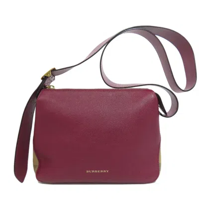 Pre-owned Burberry Purple Leather Shoulder Bag ()