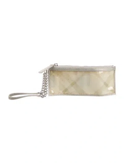 Pre-owned Burberry Pvc Pouch