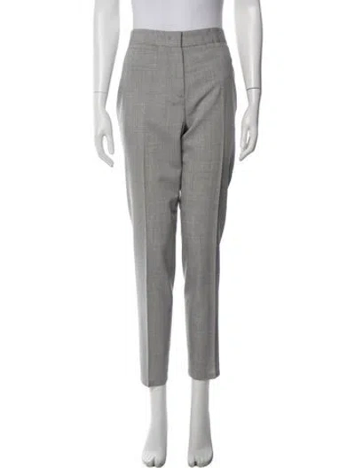Pre-owned Burberry Pvc Straight Leg Pants In Gray