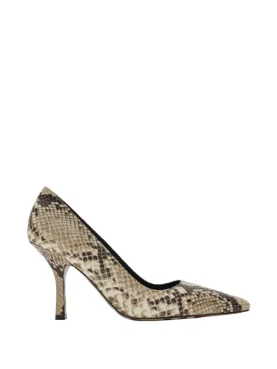 Burberry Python-print Leather Dame High Pumps​ In Animal Print