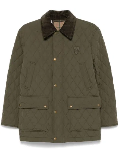 Burberry Quilted Barn Jacket In Grün