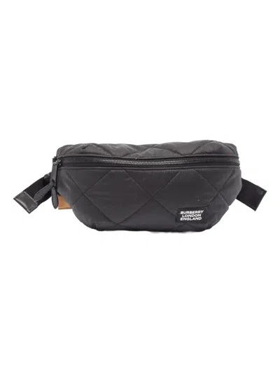 Pre-owned Burberry Quilted Belt Bag In Black