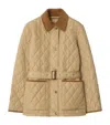 Burberry Quilted Belted Field Jacket In Multi