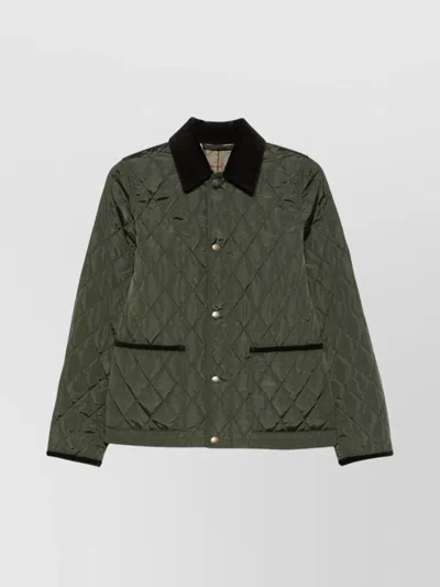 BURBERRY QUILTED BLAZER CORDUROY COLLAR