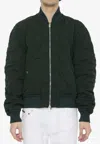 Burberry Quilted Zip-up Bomber Jacket In Dark Green