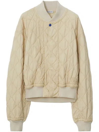Burberry Woman Puffer Beige Size L Polyamide In Neutral