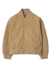 Burberry Quilted Bomber Jacket In Neutrals