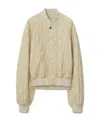 Burberry Quilted Bomber Jacket In Nude