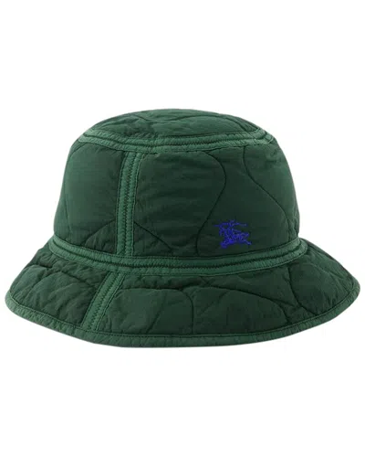 Pre-owned Burberry Quilted Bucket Hat (authentic Pre-loved) In Green