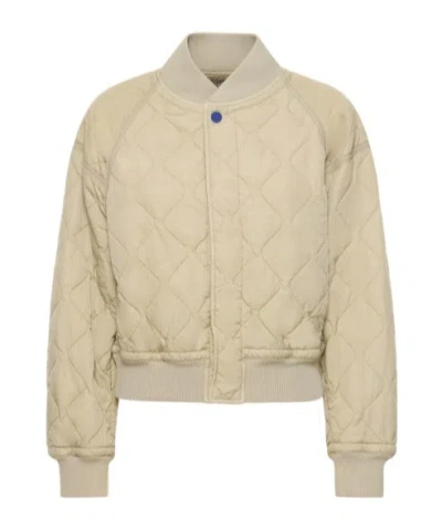 Burberry Quilted Jacket With Relaxed Fit In Neutral