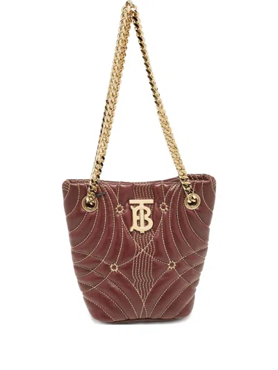 Pre-owned Burberry Quilted Chain Bucket Bag