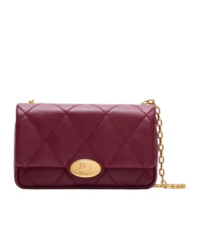 Burberry Strand Clutch In Red