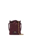 Burberry Quilted Chain-strap Mini Bucket Bag In Red