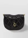 Burberry Quilted Chain Strap Satchel Bag In Black