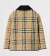 Burberry Quilted Check Barn Jacket In Neutral
