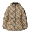 Burberry Reversible Check Hooded Puffer Jacket In Multi