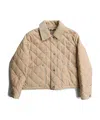Burberry Quilted Classic-collar Jacket In Nude