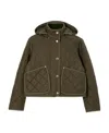 Burberry Quilted Classic-hood Jacket In Green