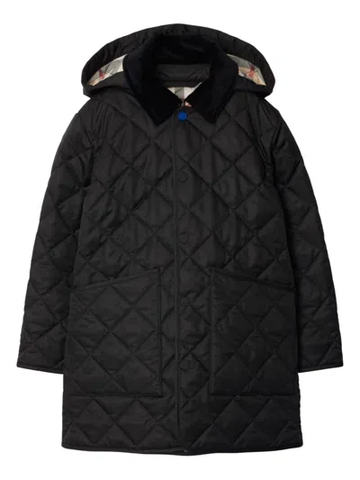 Burberry Kids' Quilted Coat In 黑色