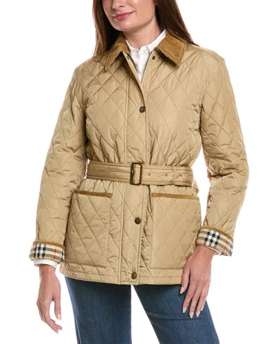 Burberry Quilted Coat In Neutral