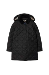 Burberry Corduroy-collar Quilted Jacket In Black