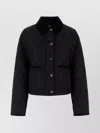 Burberry Quilted Collar Jacket Long Sleeves In Black