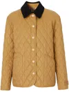 BURBERRY QUILTED CORDUROY COLLAR JACKET FOR WOMEN