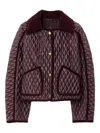 Burberry Floriston Corduroy-trim Quilted Barn Jacket In Brown