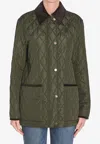 Burberry Quilted Country Jacket In Green