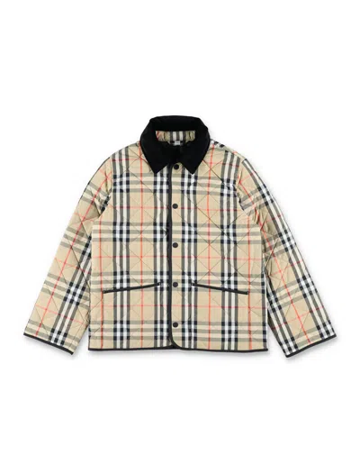 Burberry Quilted Country Jacket For Boys In Multi