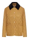 Burberry Corduroy-trimmed Quilted Shell Jacket In Brown