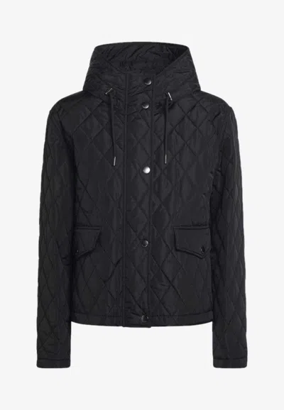 Burberry Quilted Cropped Jacket In Multi
