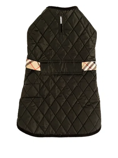 Burberry Quilted-design Pet Coat In Black