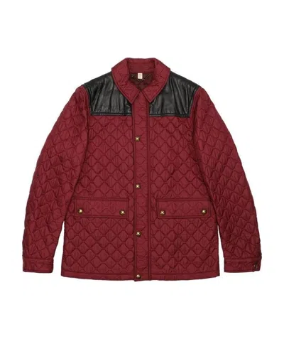 Burberry Quilted Details Casual Jacket In Red