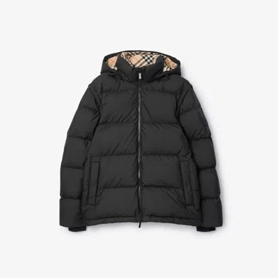 Burberry Quilted Down Down Jacket In Black