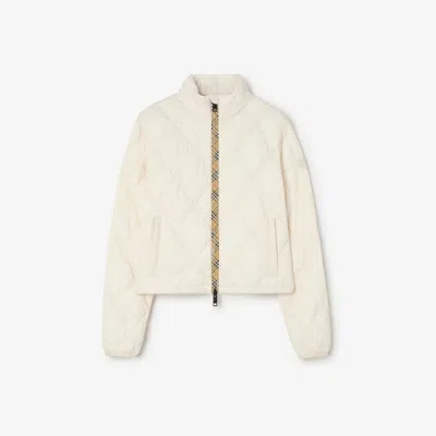 Burberry Quilted Down Down Jacket In Cream