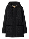 Burberry Quilted Down Jacket In Black